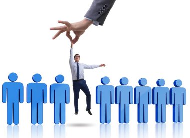 En iyi çalışanı seçerek işe alma kavramı.