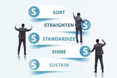 5S İş Kurumu Konseptinde İşadamı