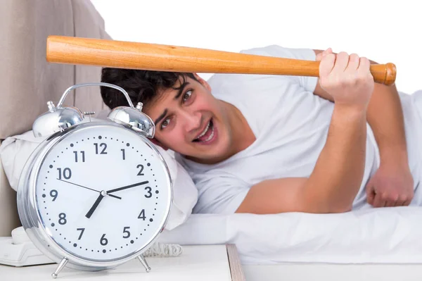 The man in bed suffering from insomnia — Stock Photo, Image