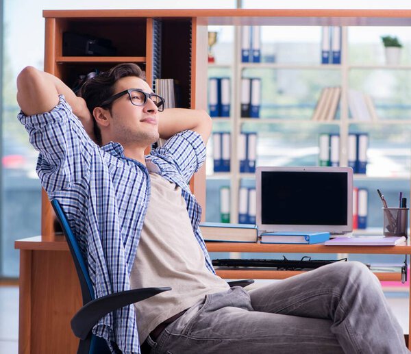 Student studying at home preparing for exam