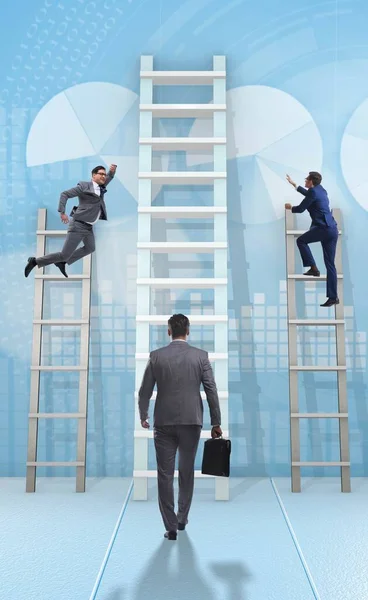 Career progression concept with various ladders — Stock Photo, Image