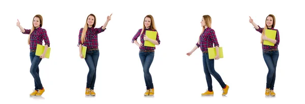 Young student isolated on white — Stock Photo, Image