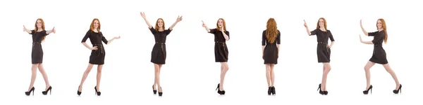 Žena dává palce nahoru izolované na bílém — Stock fotografie