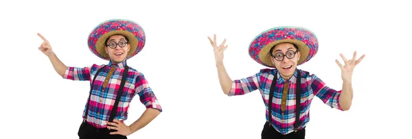 Rolig mexikanska med sombrero i koncept — Stockfoto