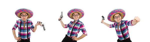 Divertido mexicano con sombrero en concepto —  Fotos de Stock