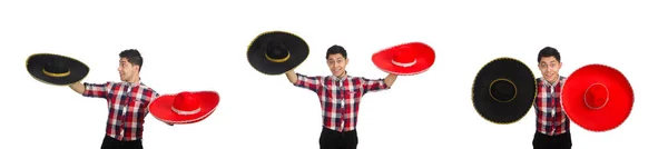 Grappig Mexicaans met sombrero in concept — Stockfoto