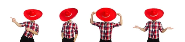 Funny mexican with sombrero in concept — Stock Photo, Image