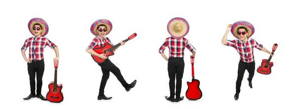 Divertido mexicano con sombrero en concepto — Foto de Stock