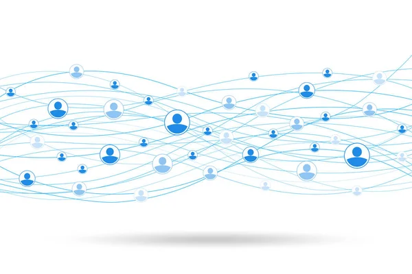 Conceito de rede social com pessoas conectando — Fotografia de Stock