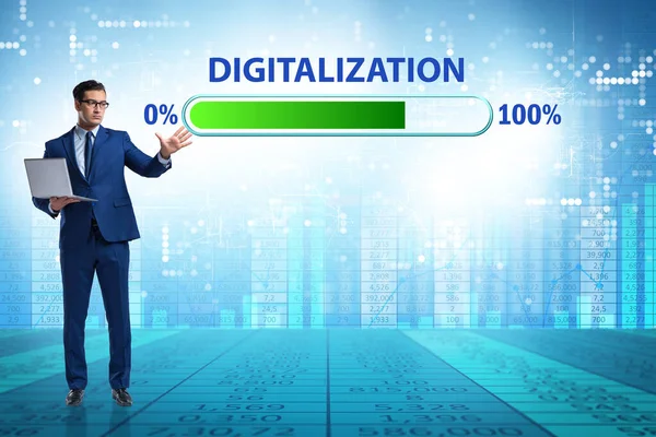 Concepto de transformación digital y digitalización — Foto de Stock