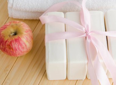 Aromatik sabunlu sağlıklı yaşam tarzı kavramı