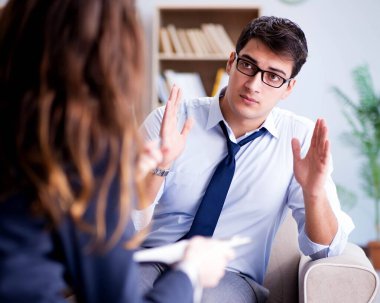 Psikolog ziyareti ile tıbbi konsept