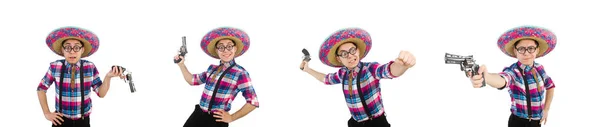 Смішний мексиканський з сомбреро в концепції — стокове фото