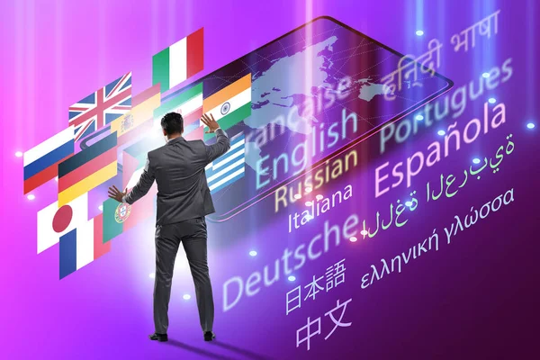 Konzept der Online-Übersetzung und des Lernens von Fremdsprachen — Stockfoto
