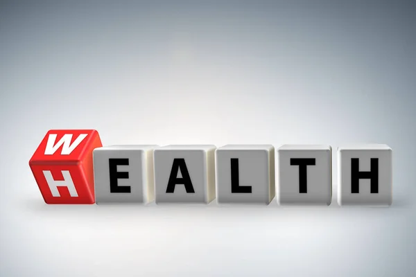 Wohlstand und Gesundheit - 3D-Darstellung — Stockfoto