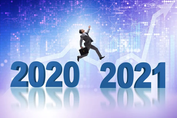 Saut d'entreprise de l'année 2020 à 2021 — Photo