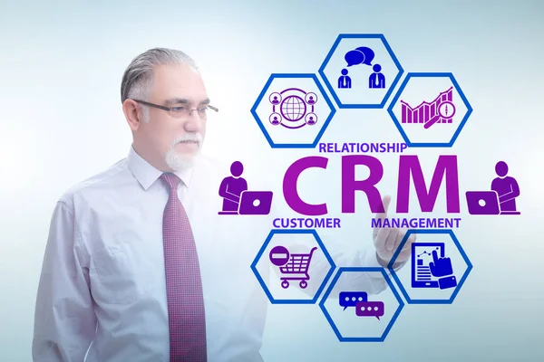 CRM custromer concepto de gestión de relaciones con el empresario — Foto de Stock