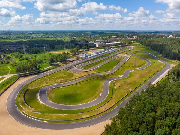 Track for racing on cars, top view