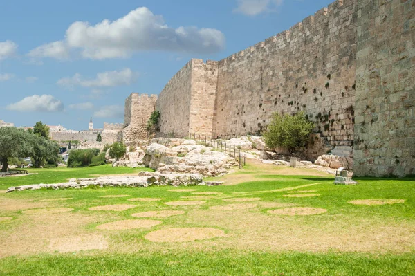 Murallas Antigua Ciudad Santa Jerusalén — Foto de Stock