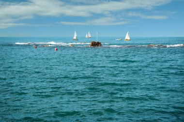  Jaffa.Israel üzerinden Akdeniz deniz görünümü.