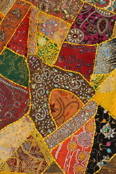 Alfombra Mosaico Colorido Con Cuentas Fondo Textura — Foto de Stock