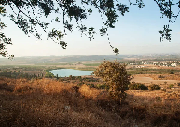 Άποψη Της Κοιλάδας Ayalon Πριν Από Ηλιοβασίλεμα Ισραήλ — Φωτογραφία Αρχείου