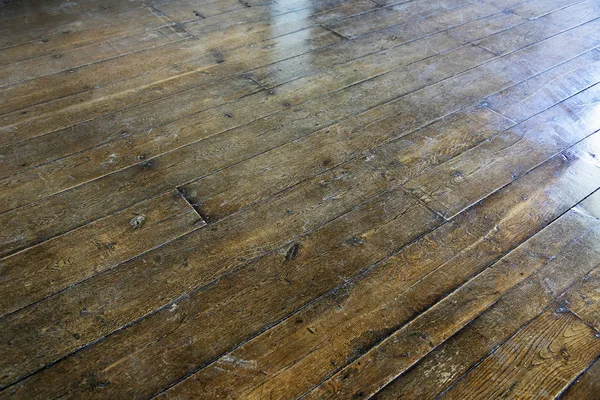 Old Wooden Floor Boards Nailed — Stock Photo, Image