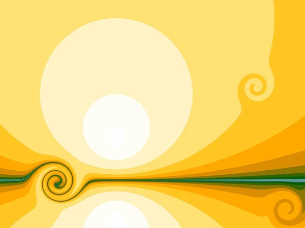 Yellow background with stylized sun — Stock Photo, Image