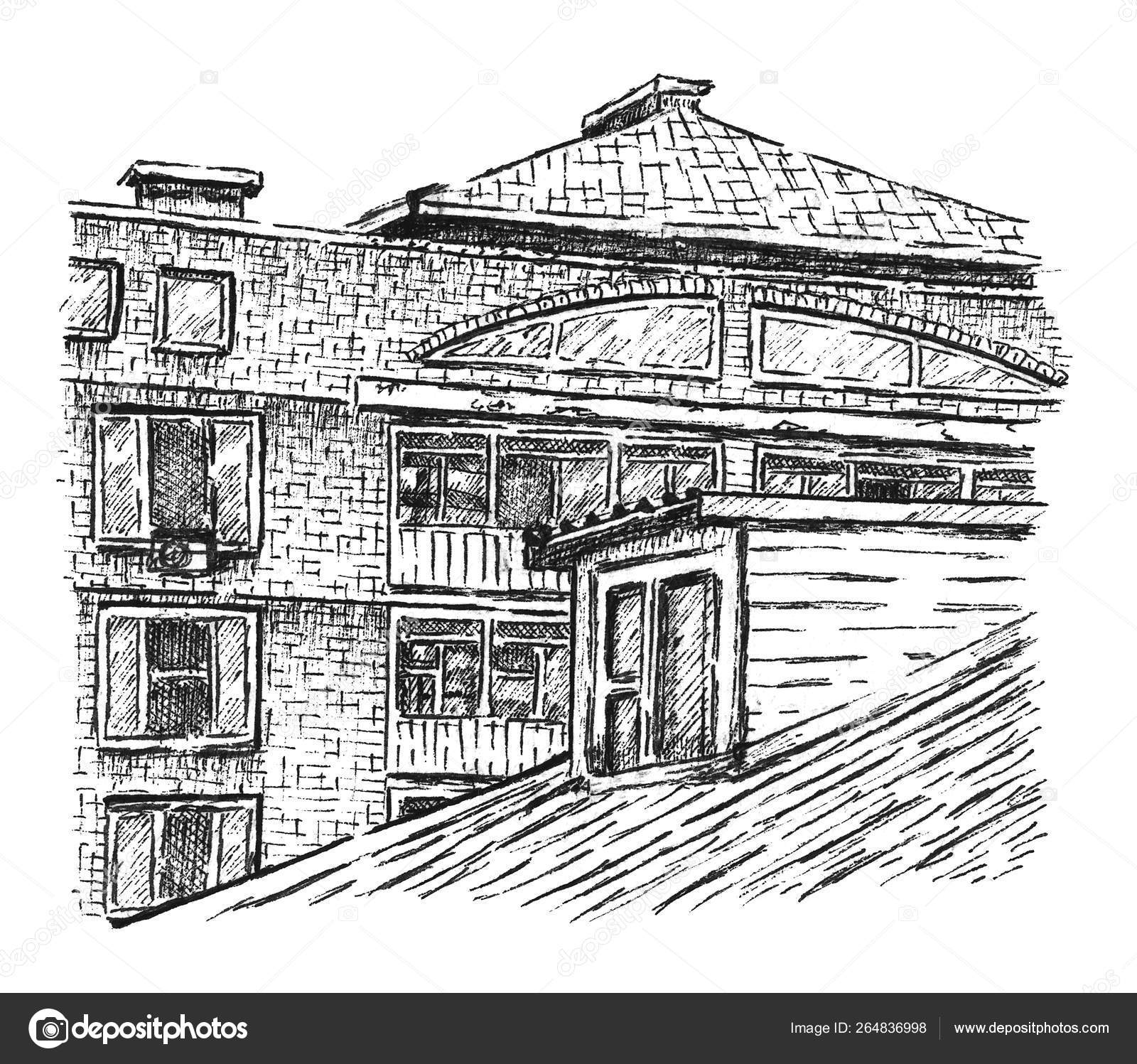 Dormer Window Sketch Dormer Window Sketch Stock Photo