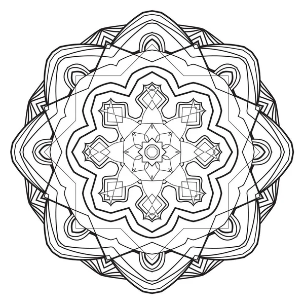 Mandala aux fleurs. Éléments décoratifs vintage. — Image vectorielle