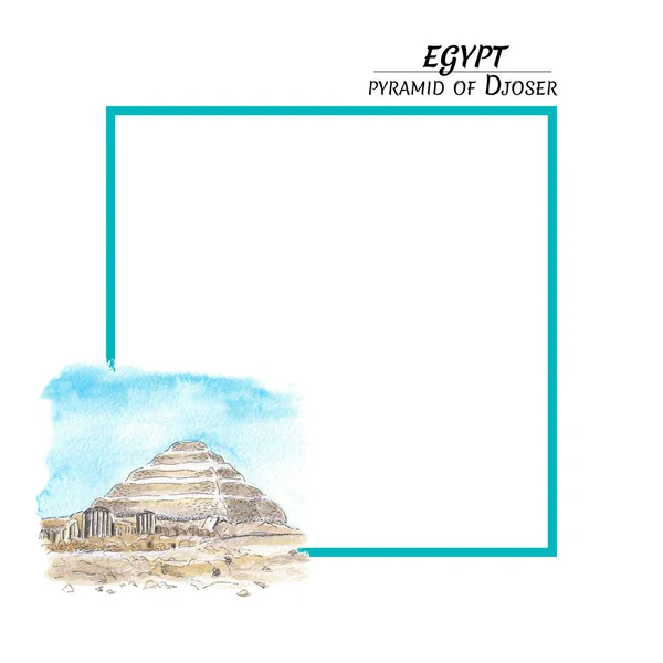 Kigúnyolják egyiptomi piramis Djoser — Stock Fotó
