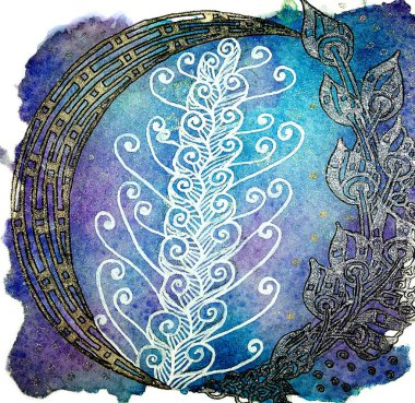 Zenart tarzında soyut çizim