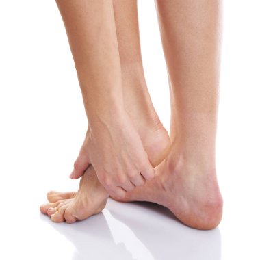 Kısmi ayak duygu ağrı dokunmadan kadın görünümünü