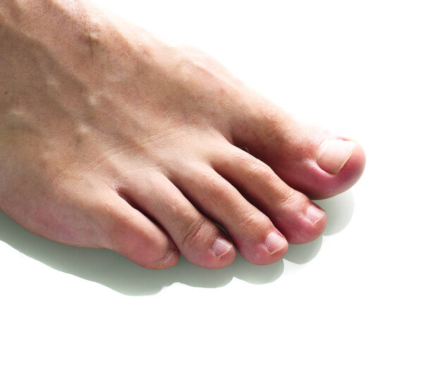 Cropped view of female tired feet