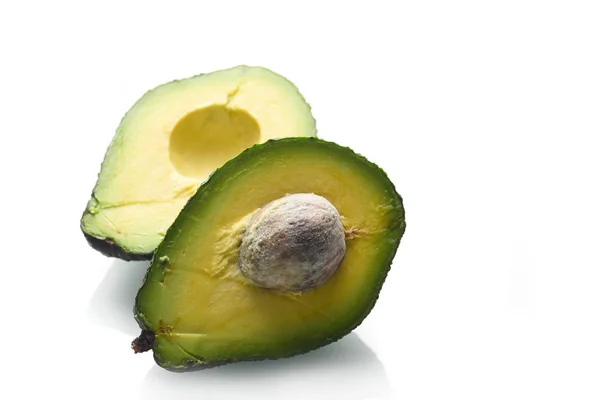 Maturo Avocado Fresco Isolato Sfondo Bianco — Foto Stock