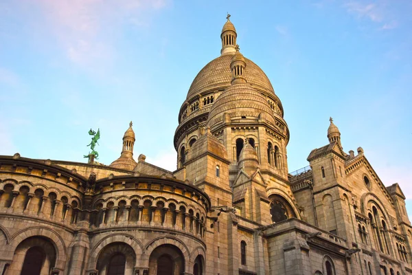 Sacre Coeur Cathedral Холме Монмартр Париж Франция — стоковое фото