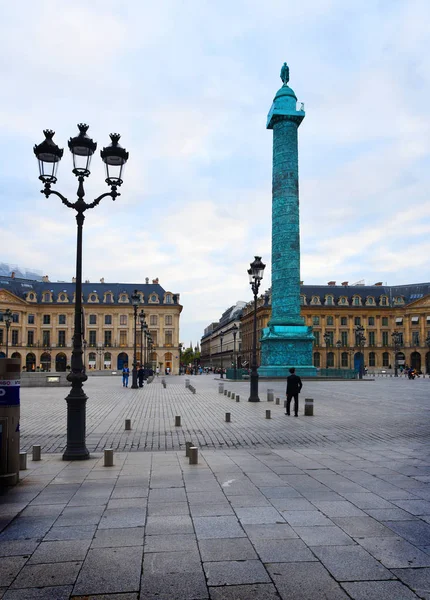 Paris Francja Sierpień 2018 Architektura Paryża Place Vendome Jeden Najsłynniejszych — Zdjęcie stockowe