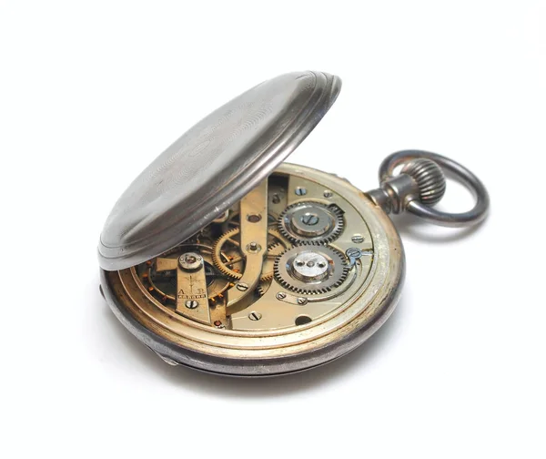 Opened Vintage Clock Cogwheels — Stock Photo, Image