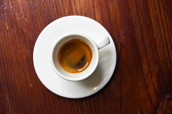 Cup Coffee Wooden Table — Stock Photo, Image