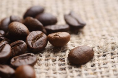 Kavrulmuş kahve çekirdekleri makro ' 
