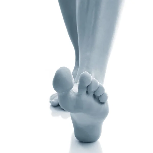 Pohled Unavené Ženské Nohy — Stock fotografie
