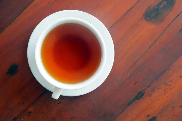 Černý Čaj Šálku — Stock fotografie