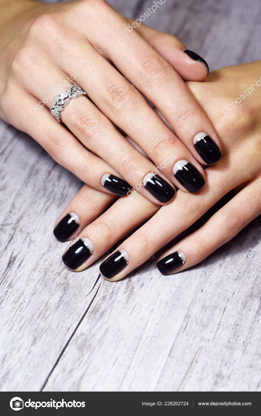 Girls Hand With Nail Polish