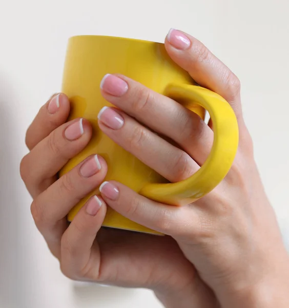 Manos Mujer Con Manicura — Foto de Stock