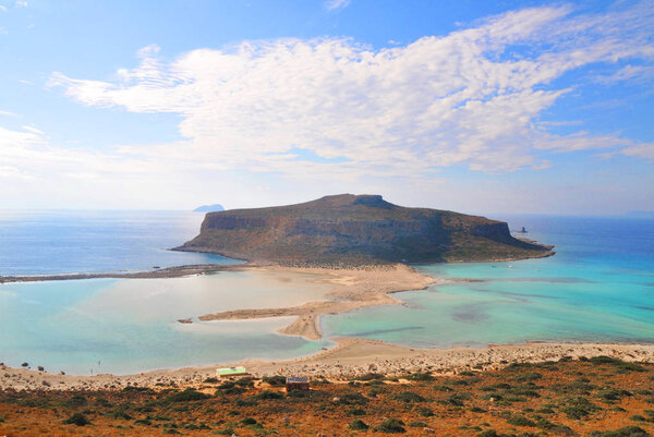 Balos lagoon on Crete island, Greece. — Stock Image Balos Lagoon Crete Island Greece Stock Image