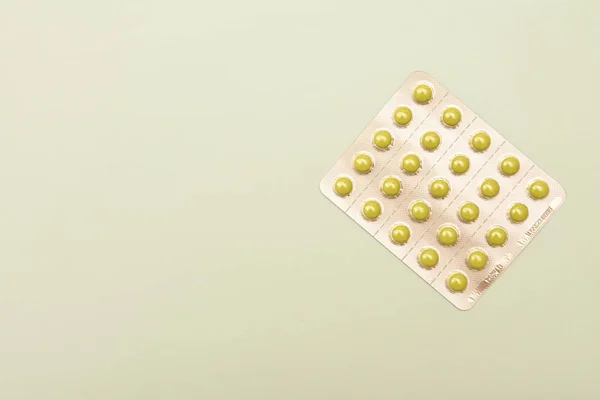 Top View White Blisters Pills — Stock Photo, Image