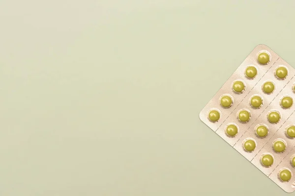 Top View White Blisters Pills — Stock Photo, Image