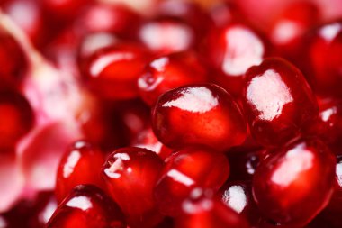 bright juicy pomegranate macro mode