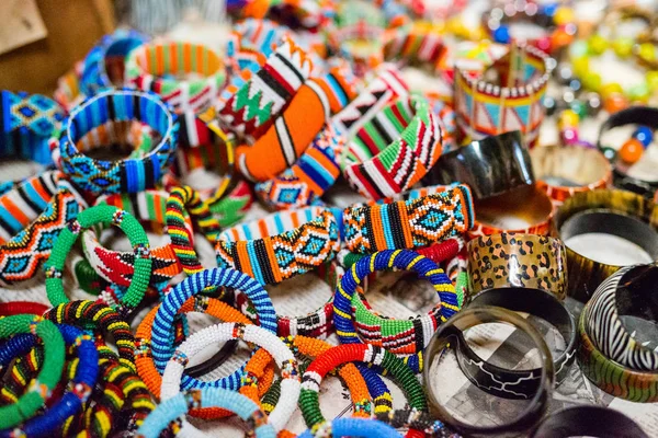 Färgglada Traditionella Smycken Masai Stam — Stockfoto