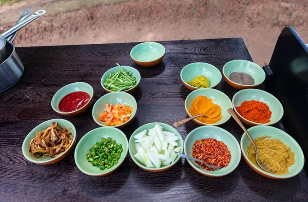 Especias Ingredientes Cocina Para Hacer Curry — Foto de Stock
